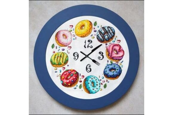 Download Donut Clock Cross Stitch Pattern - Premium Bundle
