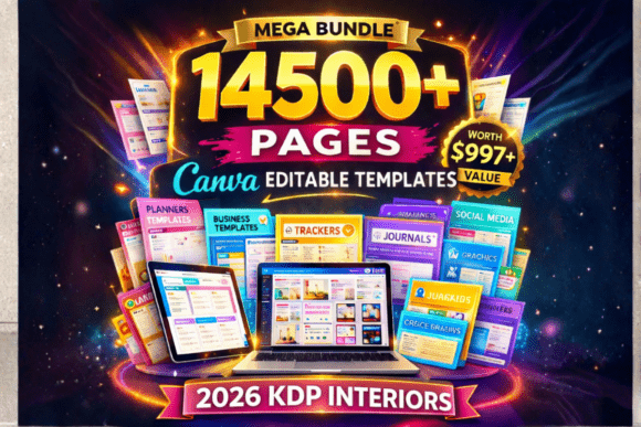 Download 14500+ Canva Editable KDP Interiors 2026 - Premium Resources