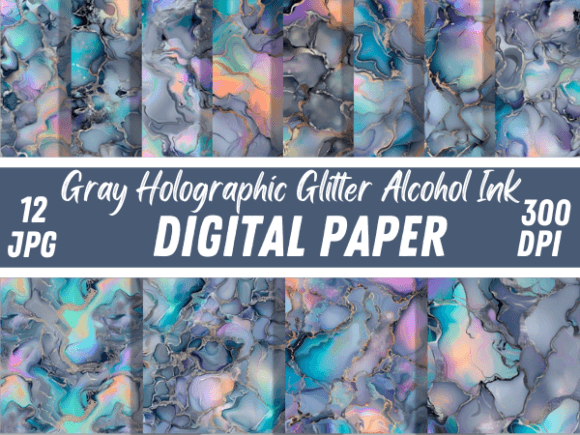 Download Gray Holographic Glitter Alcohol Ink - Holographic glitter Collection