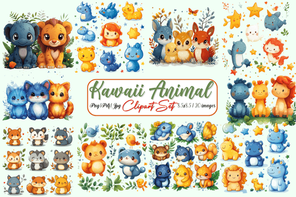 Download Kawaii Animal Clipart Set - Kawaii animal clipart Collection