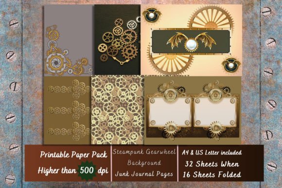 Download Victorian Steampunk Gears Junk Journals - Journals Collection