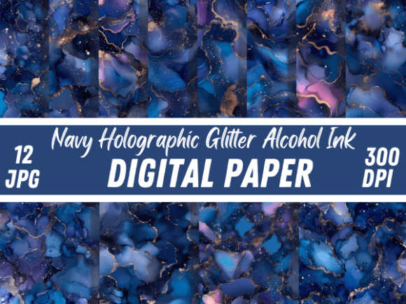 Download Navy Holographic Glitter Alcohol Ink - Holographic glitter Collection