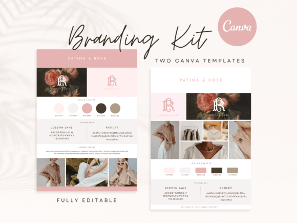 Download Canva Branding Kit Template Soft Pink - Branding kit template Collection